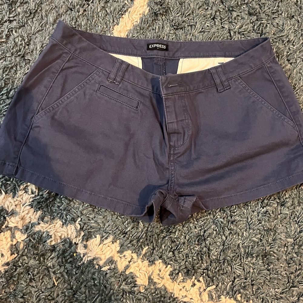 Express Blue Cargo Shorts with Sturdy Construction